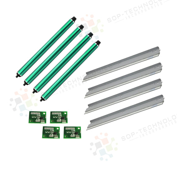 KONICA MINOLTA BIZHUB C350/C450/351 4 DRUM OPC, 4 RESET CHIPS, 4 BLADES +IC CHIP - SOP-TECHNOLOGIES, INC.