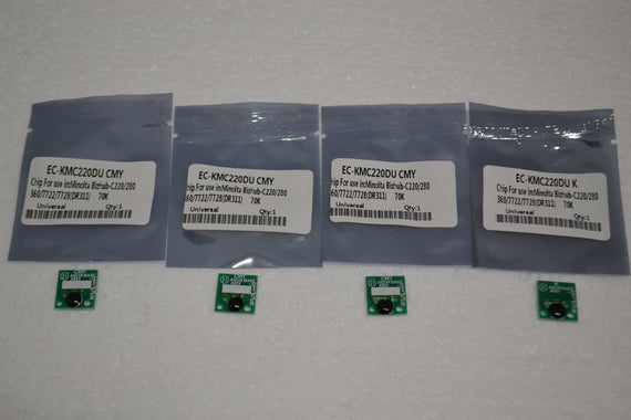 4 x Replacement Drum Reset Chip(CMYK) for Konica Minolta Bizhub C220 280 360 7722 7728 (DR311)