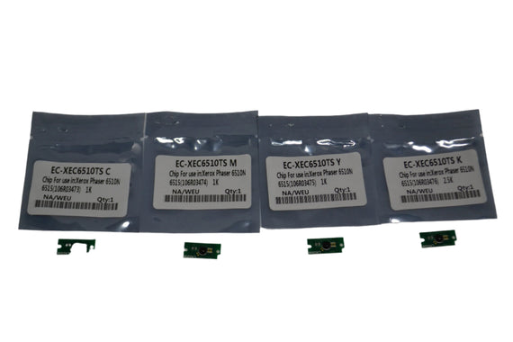 4 x Replacement Toner Refill Chip (CMYK) for Xerox Phaser 6510N 6515 (106R03473-106R03476)