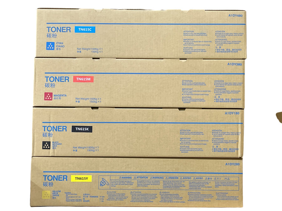 Japan Replacement  Toner for Konica Minolta Bizhub Press C8000 TN-615 Complete Set (CMYK) non-OEM (Japan Toner)