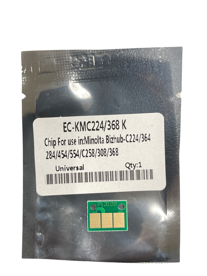 1 Replacement Black Drum CHIP Set for Konica Minolta Bizhub C554e C554 C454e C454 C364e C364 C284 C224