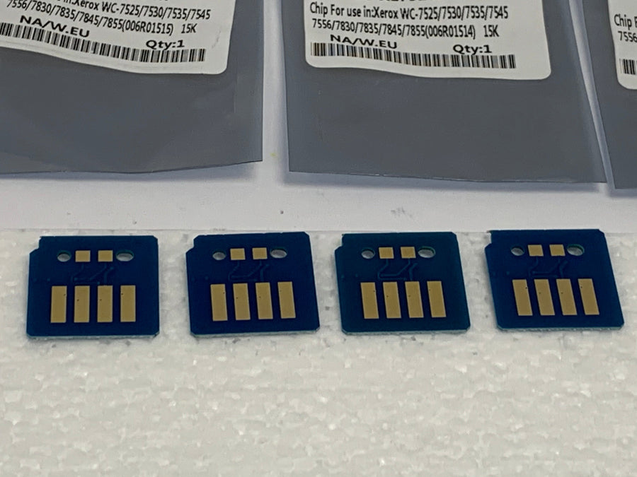 4 Toner Chip for Xerox WorkCentre 7525 7530 7535 7545 7556 006R01513-16 (SOLD) - SOP-TECHNOLOGIES, INC.