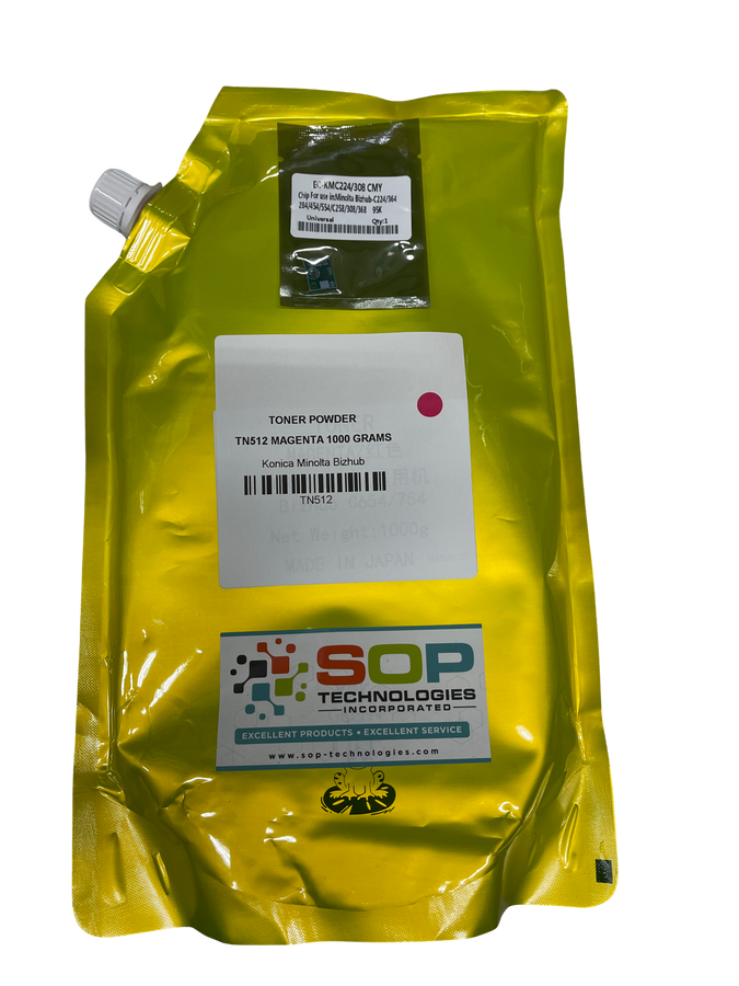 1Kg Japan Replacement Toner Powder for Konica Minolta Bizhub TN512M MAGENTA (Japan Toner)