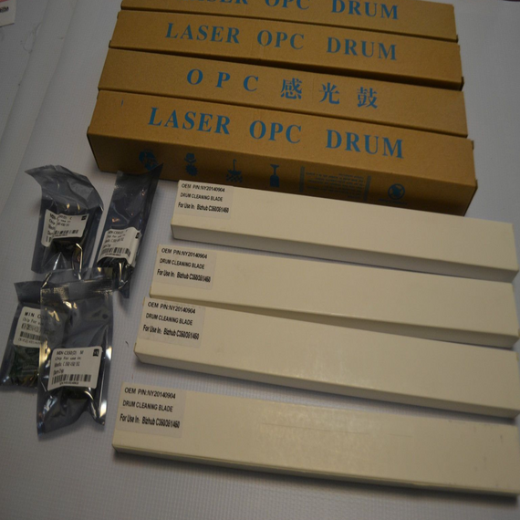 KONICA MINOLTA BIZHUB C350/C450/351 4 DRUM OPC, 4 RESET CHIPS, 4 BLADES +IC CHIP - SOP-TECHNOLOGIES, INC.